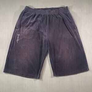 Vintage Southpole Velvet Navy Blue Shorts Baggy Hip Hop Street Y2K Men's X-Large